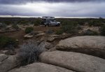 Overlanding Campsite on Cloudy Spring Evening near Canyonlands.jpg